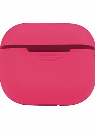 Футляр силиконовый с карабином для airpods 3 цвет 38.shiny pink защитный легкий матовый