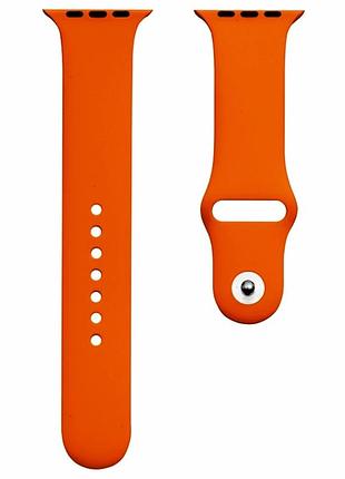 Ремінець для apple watch силіконовий одношаровий розмір s 38 40 41 мм колір оранжевий