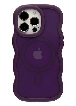 Чохол tpu+pc aquawave з magsafe для iphone 13 pro max протиударний фіолетовий із захистом камери