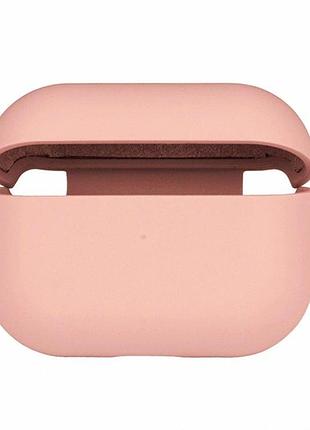 Футляр силиконовый с микрофиброй для airpods pro 12.pink с карабином защита от царапин и ударов