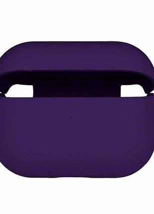 Футляр силиконовый с микрофиброй для airpods pro 34.purple с карабином