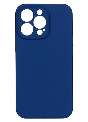 Чохол силіконовий full case для iphone 13 pro max з мікрофіброю всередині захист камери колір 36.blue cobalt