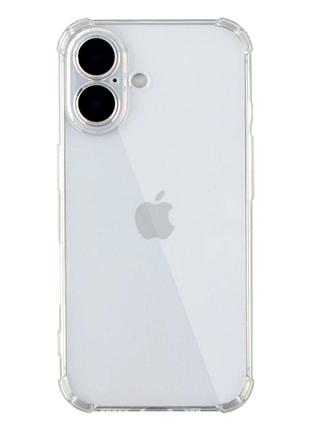 Чохол tpu virgin hard для iphone 16 plus прозорий із захистом камери та посиленими кутами