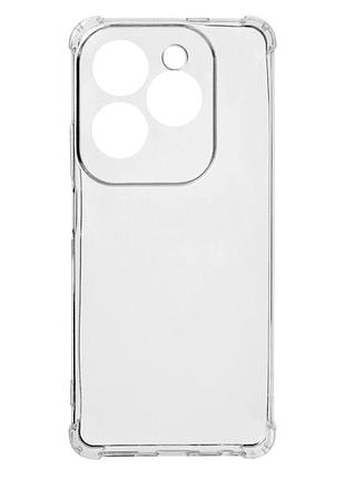 Чехол tpu virgin hard full camera для infinix hot 40 pro прозрачный с защитой камеры