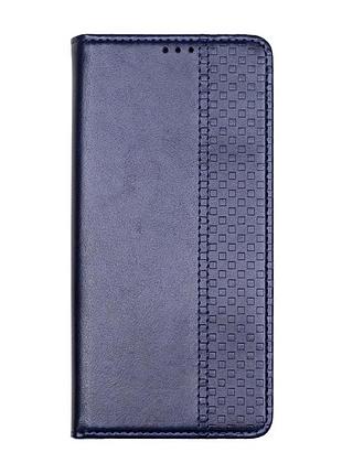 Чехол-книжка tpu pu для samsung galaxy a56 5g dark blue с защитой экрана и усиленными углами