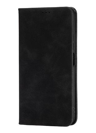 Чохол книжка flip case шкірозамінник для xiaomi redmi 15c чорний із захистом від ударів і зносостійкий