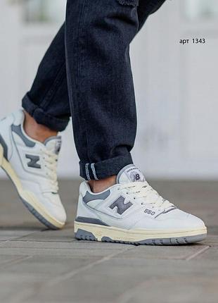 Кроссовки 41-44 new balance aimé leon dore x 550 white grey yellow