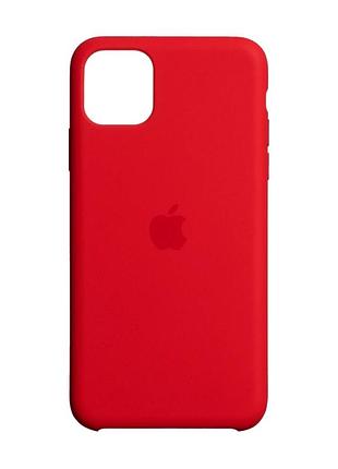 Чехол силиконовый для iphone 11 pro max противоударный с защитой камеры красный