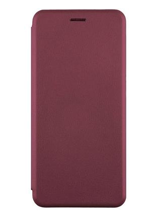 Чехол-книжка tpu pu для xiaomi redmi note 13 pro 5g poco x6 5g бордовый с защитой от ударов