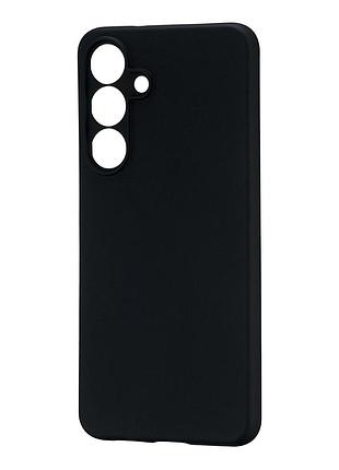 Чехол силиконовый graphite protected для samsung galaxy s25 fe черный с защитой камеры