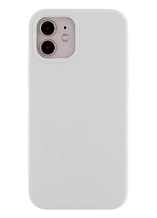 Чехол силиконовый full size для iphone 11 защитный с микрофиброй внутри белый