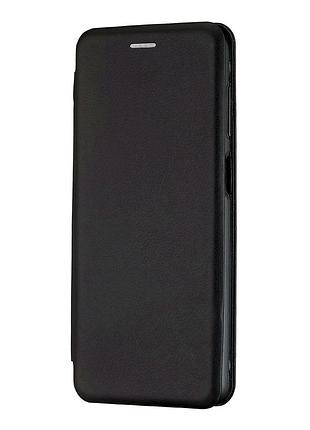 Чехол-книжка standart для samsung a12 m12 полистирол черный с защитой от ударов