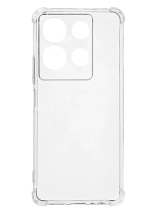 Прозрачный чехол tpu для infinix hot 30 защита камеры легкий с усиленными углами transparent
