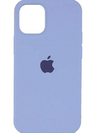 Чехол силиконовый silicone case для iphone 12 pro max с микрофиброй внутри фиолетовый 83.lilac purple
