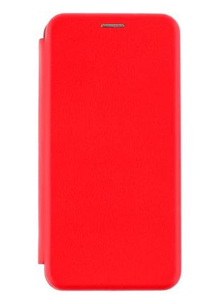 Чехол-книжка tpu pu для xiaomi poco f6 pro красный с защитой от ударов и износостойкий