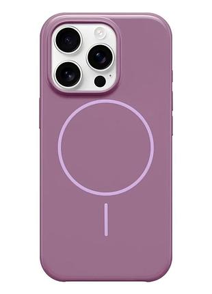 Чехол силиконовый с magsafe для iphone 16 pro защита камеры микрофибра sunset purple