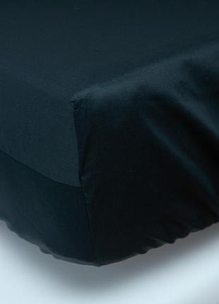 Простынь на резинке moon&star black velvet сатин premium 120х200х25 см (ms-850004548)