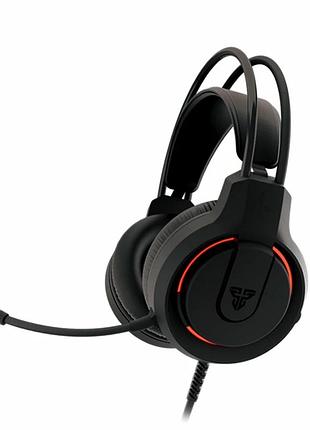 Игровые наушники fantech hq53 flash 50мм динамики usb aux черный легкие с микрофоном и led подсветкой