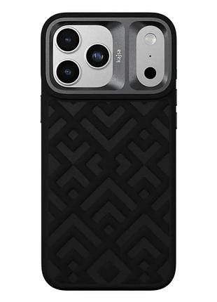 Чохол протиударний kajsa briquette collection для iphone 17 pro max з magsafe чорний b-ring з мікрофіброю всередині