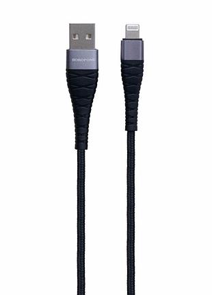 Кабель usb lightning 0.25м 3а черный borofone bx32 munificent для зарядки и синхронизации