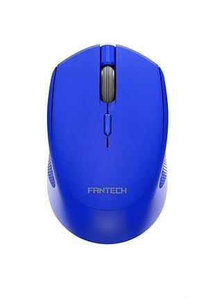 Беспроводная мышь fantech w190 silent click 1600dpi легкая эргономичная синяя для дома и офиса