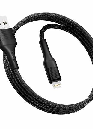 Кабель usb lightning 1м 12w 5v 2.4a черный ridea rc-m132 fila