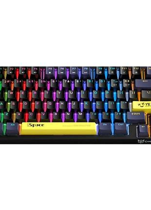 Клавиатура механическая onikuma g52 brown switch rgb подсветка usb черный 75% 82 клавиши