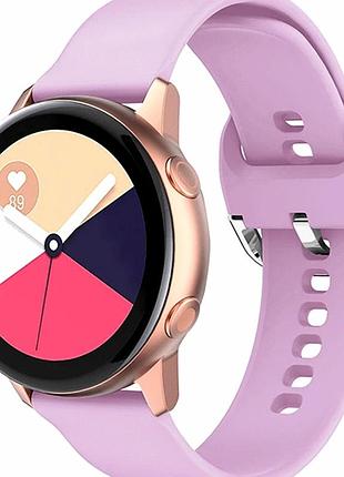 Ремешок универсальный 20мм силиконовый для смарт часов samsung amazfit huawei цвет lavander