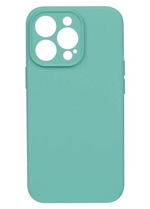 Чохол силіконовий full case для iphone 13 pro max з мікрофіброю захист камери 21.sea blue