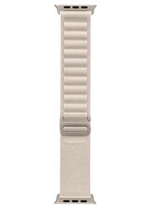 Ремешок alpine loop для apple watch 42 44 45 49 мм цвет starlight материал титан полиэстер спандекс