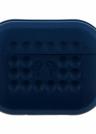 Футляр силиконовый с карабином для airpods pro navy blue защита от царапин и пыли