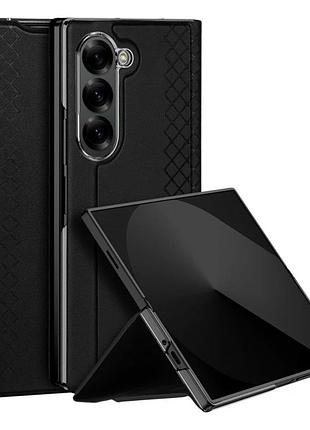Чехол-книжка dux ducis для samsung galaxy fold 6 f956 pc pu черный с защитой от ударов