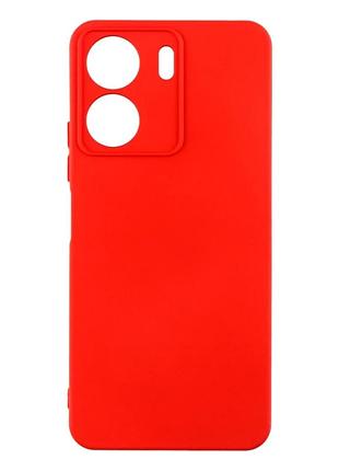 Чехол силиконовый full camera для xiaomi redmi 13c 4g poco c65 с микрофиброй внутри красный