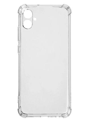 Прозорий чохол tpu для samsung galaxy a04e a042 із захистом камери легкий і тонкий