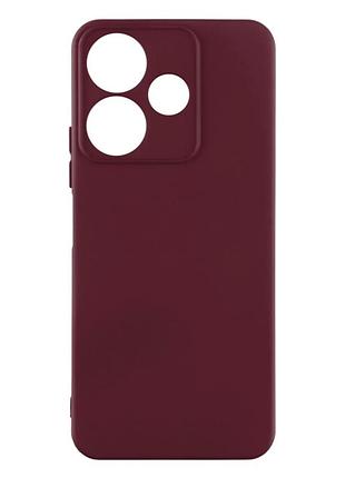 Чехол силиконовый full camera для xiaomi redmi note 13 4g с микрофиброй внутри защитный бордовый