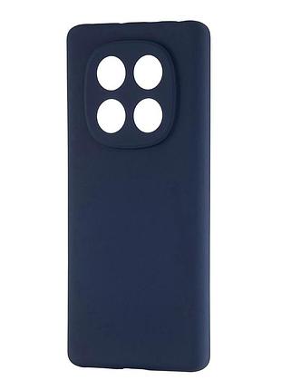 Чохол силіконовий silicone case для xiaomi redmi note 14 pro 4g протиударний темно-синій із захистом камери
