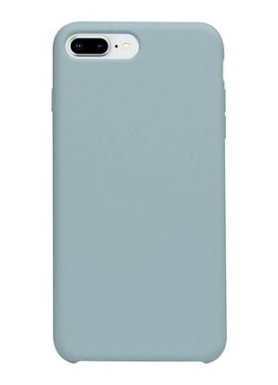 Чехол силиконовый soft case для iphone 7 plus 8 plus классический защита камеры mist blue