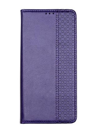 Чехол-книжка tpu pu для samsung galaxy s25 ultra 5g dark purple с защитой камеры и стильным дизайном