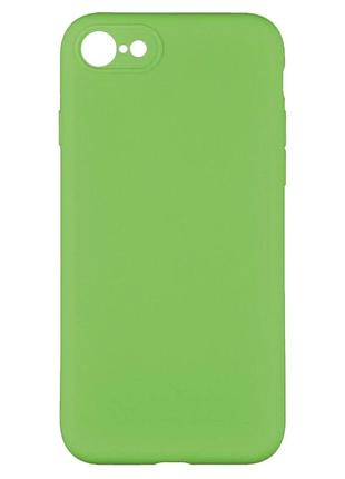 Чехол силиконовый full case для iphone 7 8 se2 защита камеры с микрофиброй mint