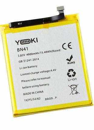 Аккумулятор li-pol 4000 мач 3,85 в для смартфона xiaomi redmi note 4 модель bn41 yoki
