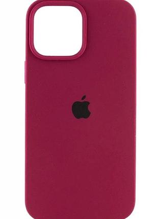 Чохол силіконовий silicone case для iphone 11 pro з мікрофіброю всередині захисний червоний garnet