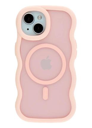 Чохол tpu+pc aquawave з magsafe для iphone 15 захисний рожевий з посиленими кутами