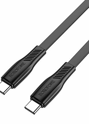 Кабель usb type-c to type-c 60вт 20в 3а 1м черный borofone bx85 для зарядки и передачи данных