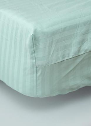 Простынь на резинке moon&star stripe mint satin stripe 200х200х20 см (ms-850005438)