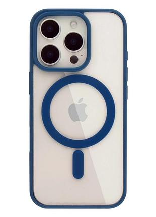 Чохол tpu з magsafe для iphone 16 pro протиударний navy blue із захистом камери