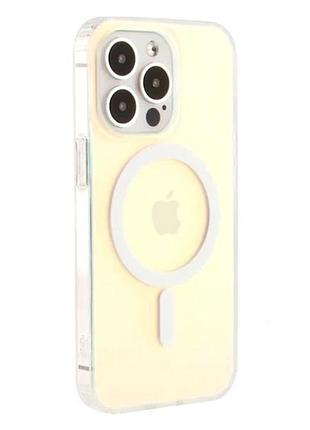 Чехол tpu+pc imd gradient с magsafe для iphone 15 pro max прозрачный с защитой камеры 3