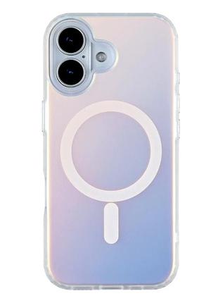 Чехол tpu+pc imd gradient с magsafe для iphone 17 прозрачный с защитой камеры