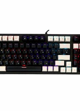 Игровая клавиатура механическая twolf t50 blue switch 104 кнопки rgb подсветка usb черный abs пластик
