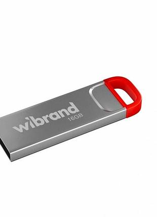 Usb флеш-накопитель 16гб wibrand falcon красный металл для хранения данных и переноса информации