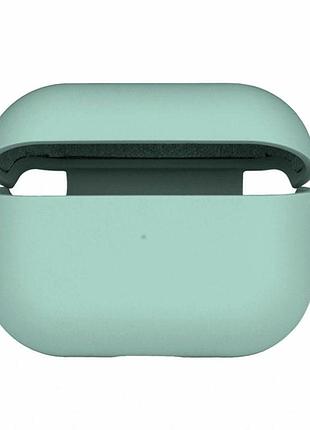 Футляр силиконовый с микрофиброй для airpods pro 21.sea blue с карабином